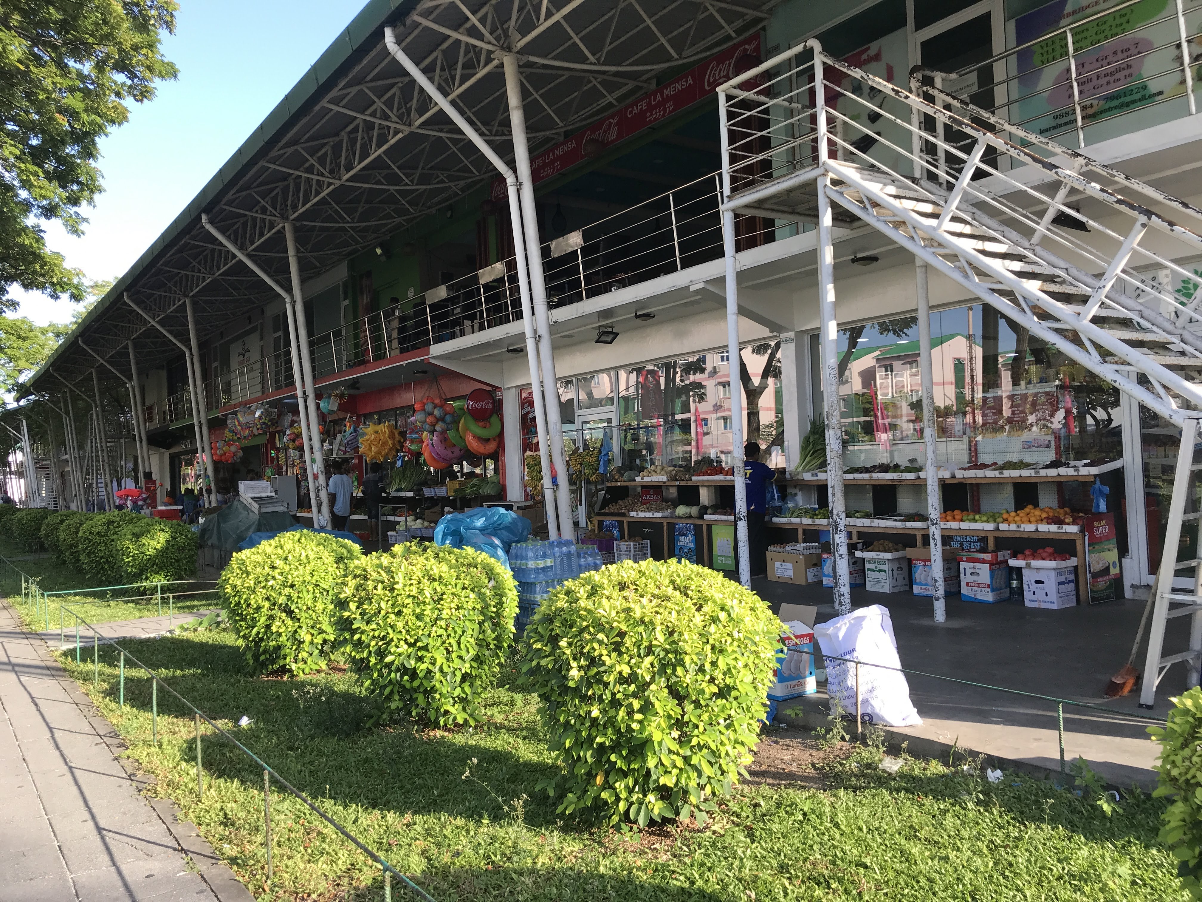 A commercial center on Huvandhumaa Hingun, Hulhumale, Maldives
