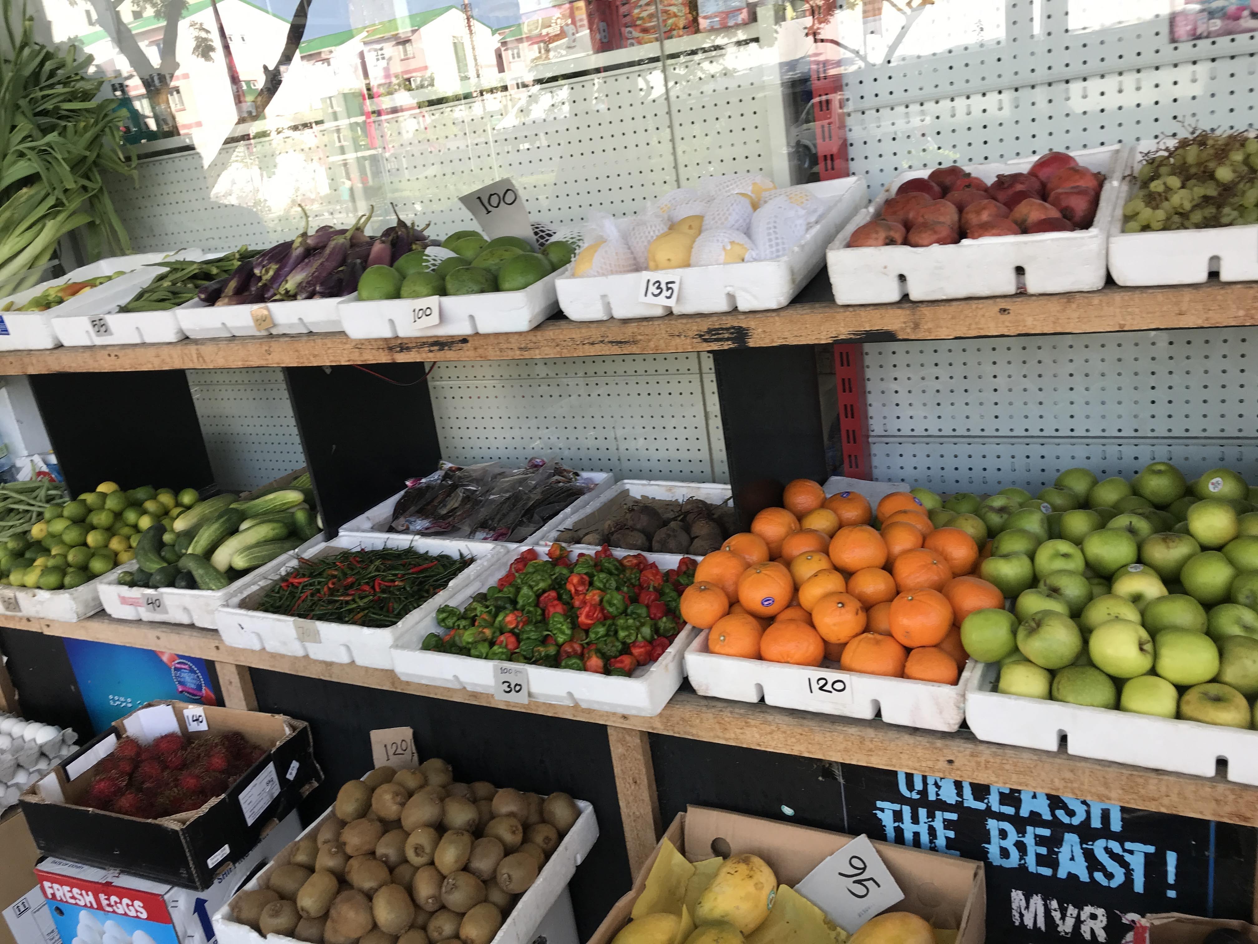 A market on Huvandhumaa Hingun, Hulhumale, Maldives